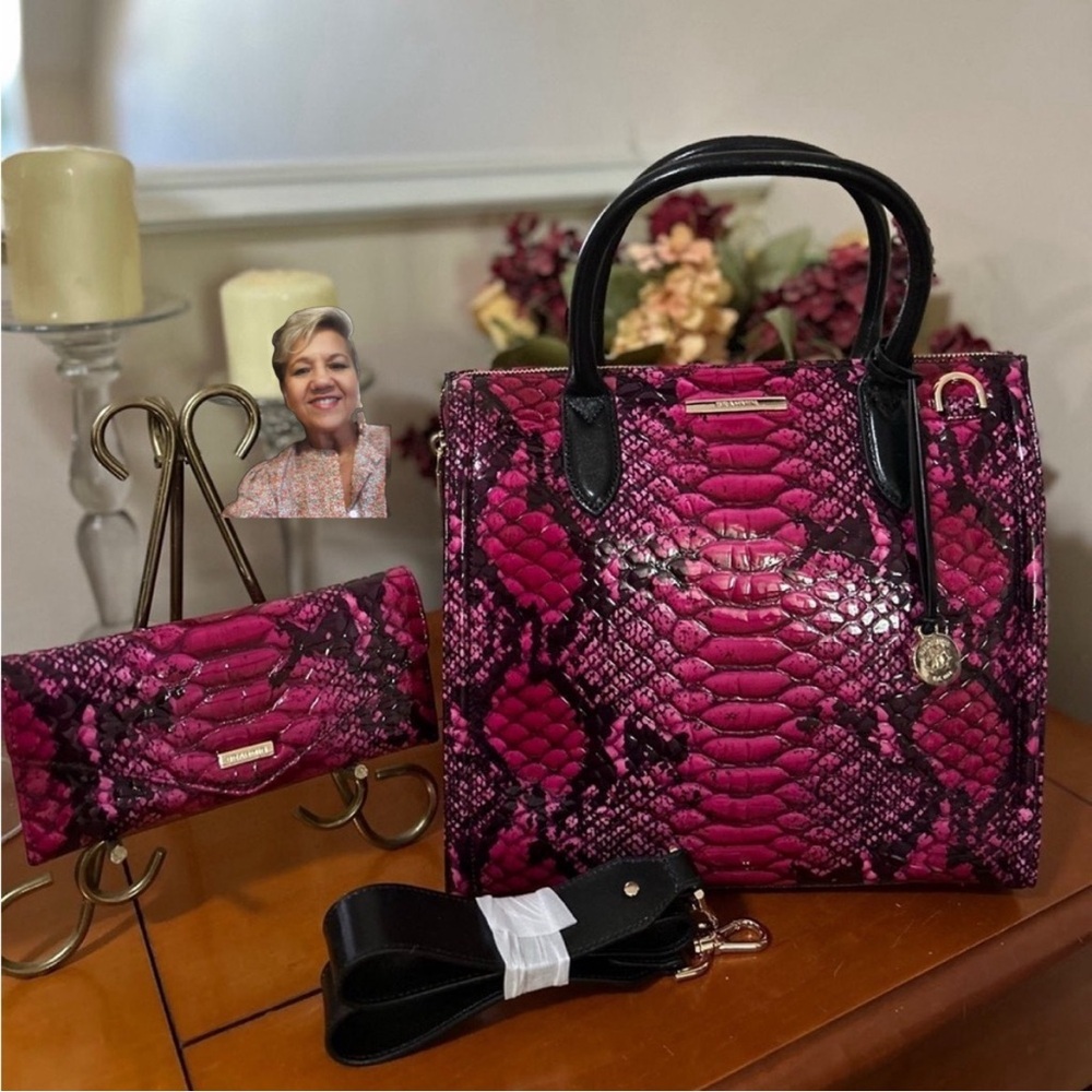 NWT Brahmin Potion Ziggy Handbag AND Matching wallet set NON SMOKING HOME